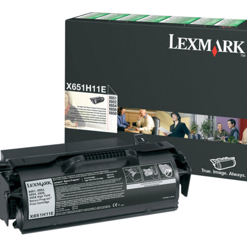 LEXMARK X651, X652, X654, X656, X658, cartouche de toner noir haute capacité 25.000 pages pack de 1 retour programme