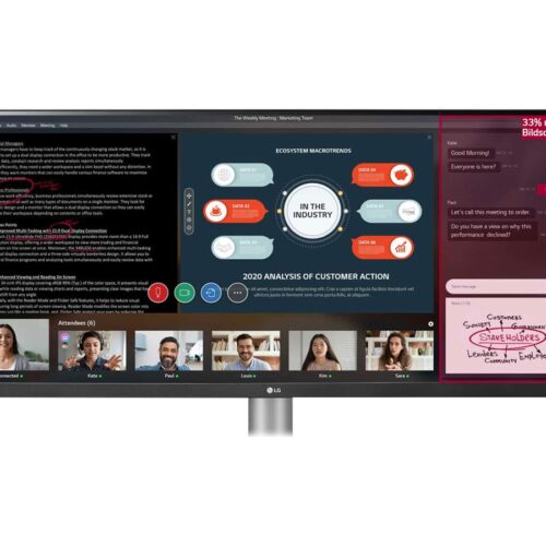 LG 29BN650-B – Écran LED – 29″ – 2560 x 1080 UWFHD @ 75 Hz – AH-IPS – 350 cd/m² – 1000:1 – 5 ms – 2xHDMI, DisplayPort – haut-parleur