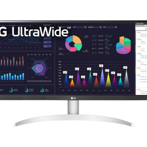 LG 29WQ600-W Écran LED – 29″ – 2560 x 1080 UWFHD @ 100 Hz – IPS – 250 cd/m² – 1000:1 – HDR10 – 1 ms – HDMI, DisplayPort, USB-C – HP