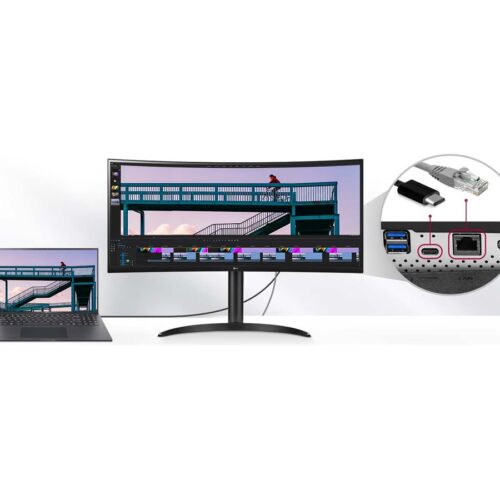 LG 34WQ75C-B Écran LED – incurvé – 34″ – 3440 x 1440 UWQHD @ 60 Hz – IPS – 300 cd/m² – 1000:1 – HDR10 – 5 ms – 2xHDMI,DP, USB-C