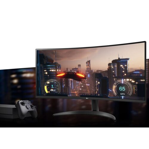 LG 34WR50QC-B.AEU Écran LED – incurvé – 34p – 3440 x 1440 WQHD 100 Hz – VA – 300 cd/m² – 3000:1- HDR10 -5ms – 2xHDMI, DisplayPort