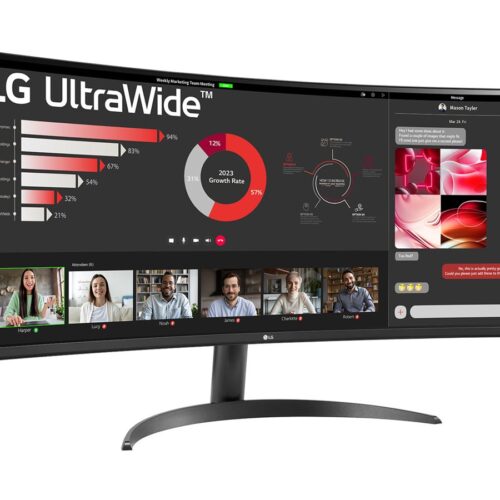 LG 34WR50QC-B.AEU Écran LED – incurvé – 34p – 3440 x 1440 WQHD 100 Hz – VA – 300 cd/m² – 3000:1- HDR10 -5ms – 2xHDMI, DisplayPort