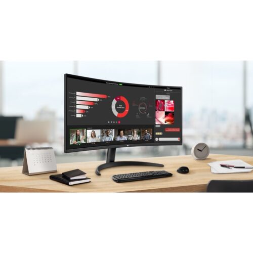 LG 34WR50QC-B.AEU Écran LED – incurvé – 34p – 3440 x 1440 WQHD 100 Hz – VA – 300 cd/m² – 3000:1- HDR10 -5ms – 2xHDMI, DisplayPort
