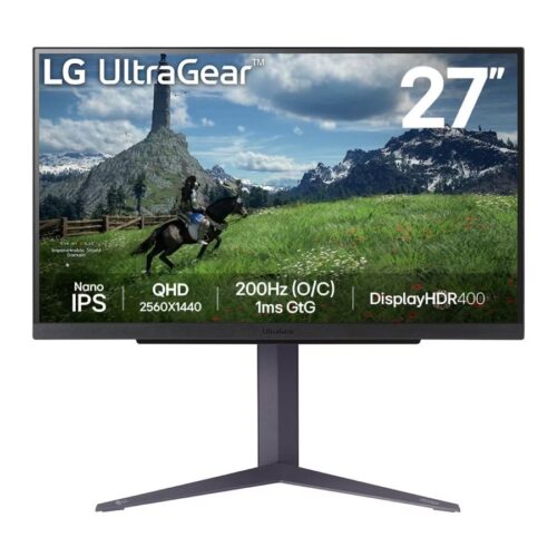 LG UltraGear 27GS85Q-B – 27p – 2560 x 1440 QHD 180 Hz – Nano IPS – 400 cd/m2 – DisplayHDR 400 – 1 ms – 2xHDMI DisplayPort