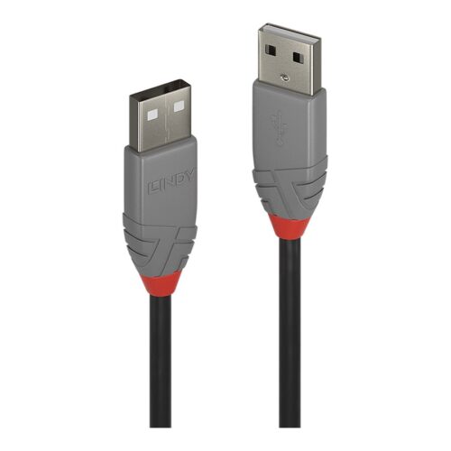 LINDY 0.2m USB 2.0 Type A Cable Anthra Line USB Type A Male to Male