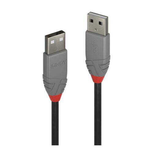 LINDY 0.2m USB 2.0 Type A Cable Anthra Line USB Type A Male to Male