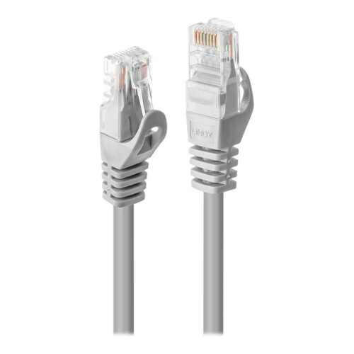 LINDY 0.5m Cat.5e U/UTP Patch Cable Colour Grey Low Cost Version