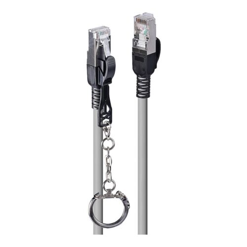 LINDY 0.5m Cat.6A S/FTP Security Network Cable Grey