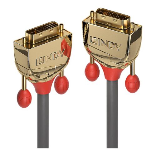 LINDY 0.5m DVI-D Dual Link Cable Gold Line DVI-D Dual Link Male to Male