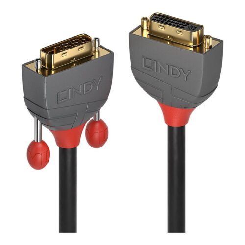 LINDY 0.5m DVI-D Dual Link Extension m/f Anthra Line