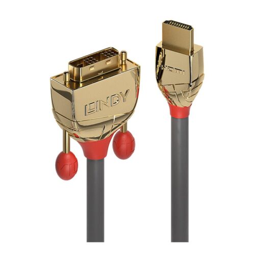 LINDY 0.5m Gold HDMI to DVI-D-Cable HDMI to DVI-D 18+1 connector