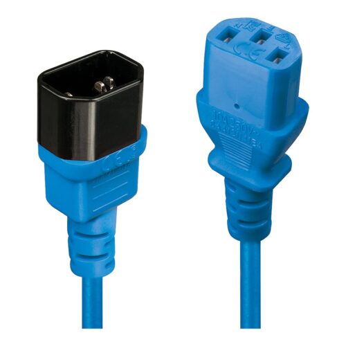 LINDY 0.5m IEC Extension Lead Blue