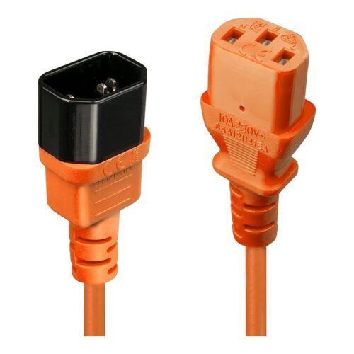 LINDY 0.5m IEC Extension Lead. Orange