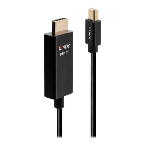 LINDY 0.5m Mini DP to HDMI Adapter Cable with HDR