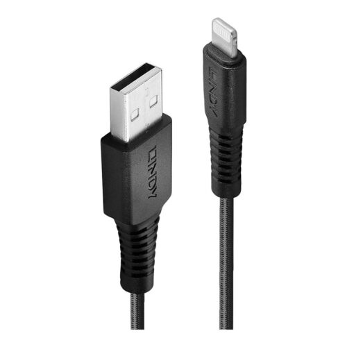 LINDY 0.5m Reinforced USB Type A to Lightning Charging Cable