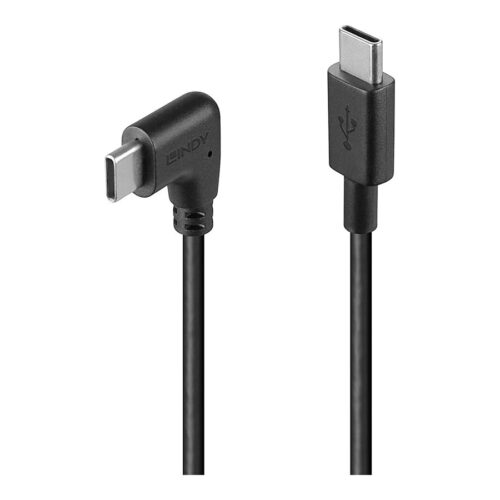 LINDY 0.5m USB 2.0 Type C Cable 90 Right Angle