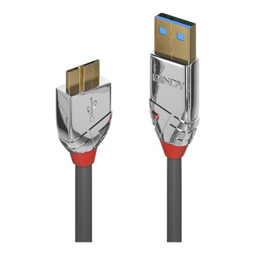 LINDY 0.5m USB 3.0 Type A/Micro-B Cable Cromo Line 5Gbit/s