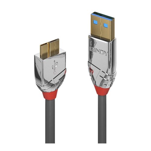 LINDY 0.5m USB 3.0 Type A/Micro-B Cable Cromo Line 5Gbit/s