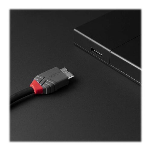 LINDY 0.5m USB 3.2 Type C to Micro-B Cable Anthra Line