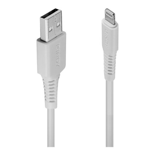 LINDY 0.5m USB to Lightning Cable white Charge and sync Cable for iPhone iPad & iPod