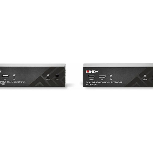 LINDY 100m Cat.6 Dual Head HDMI USB & RS232 Extender