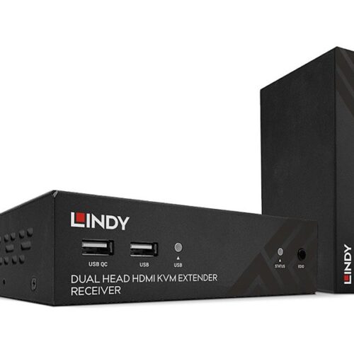 LINDY 100m Cat.6 Dual Head HDMI USB & RS232 Extender
