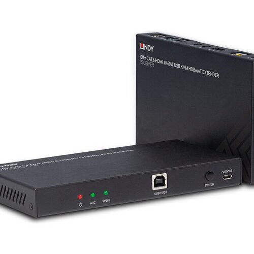 LINDY 100m Cat.6 HDMI 4K60 HDBaseT KVM Extender