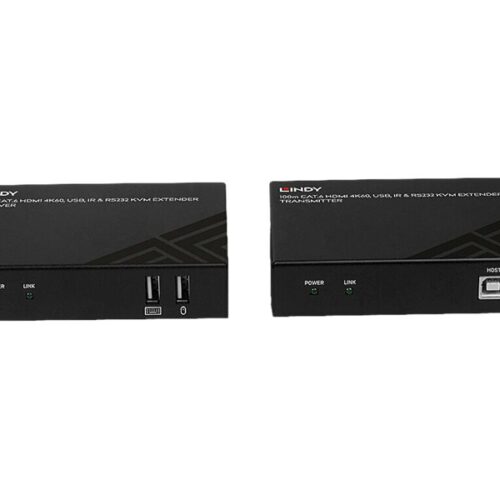 LINDY 100m Cat.6 HDMI KVM Extender 4K60 USB IR & RS232