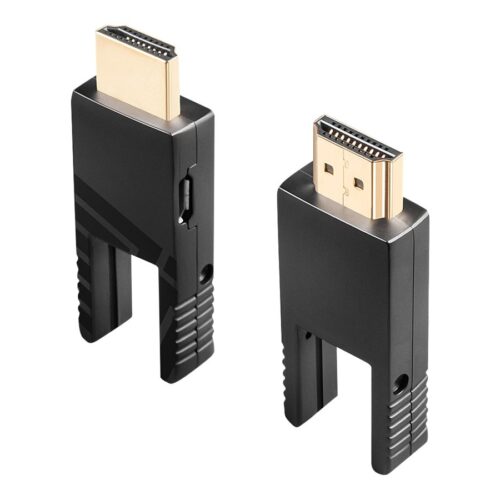 LINDY 100m Fibre Optic Hybrid Micro-HDMI 18G Cable with Detachable HDMI & DVI Connectors