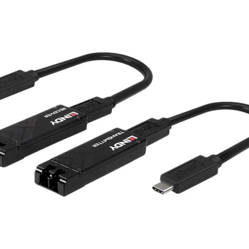 LINDY 100m Fibre Optic USB 3.2 Type C Extender