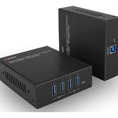 LINDY 100m USB 3.2 Gen 1 Cat.6A HDBaseT Extender