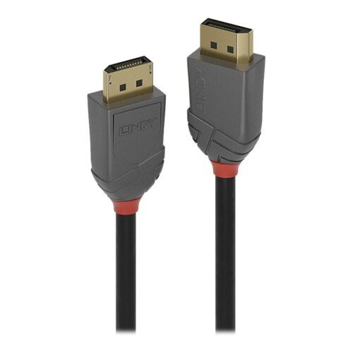 LINDY 10m DisplayPort 1.2 Cable Anthra Line DP Male to Male