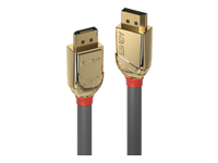LINDY 10m DisplayPort Cable Gold Line Resolution: 4096×2160 60Hz 4:4:4 8bit