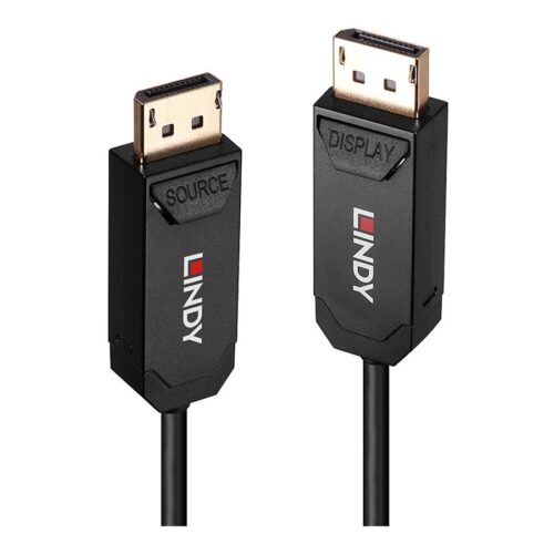 LINDY 10m Fibre Optic Hybrid DP 2.0 UHBR10 Cable
