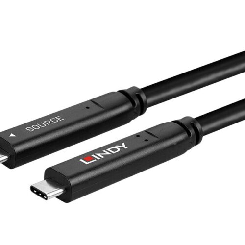 LINDY 10m USB 3.2 Gen 1 & DP 1.4 Type C Hybrid Cable