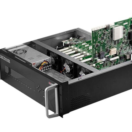 LINDY 12 Slot Seamless Modular Matrix Chassis HDBaseT & HDMI 2.0 HDCP 2.2 supported boards