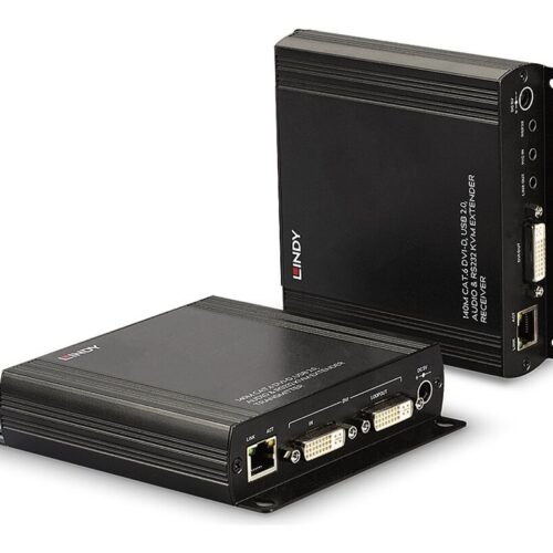 LINDY 140m Cat.6 DVI-D USB Audio & RS232 KVM Extender