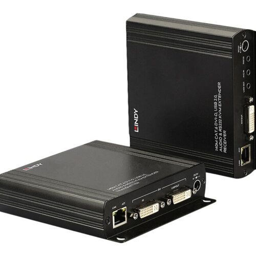 LINDY 140m Cat.6 DVI-D USB Audio & RS232 KVM Extender