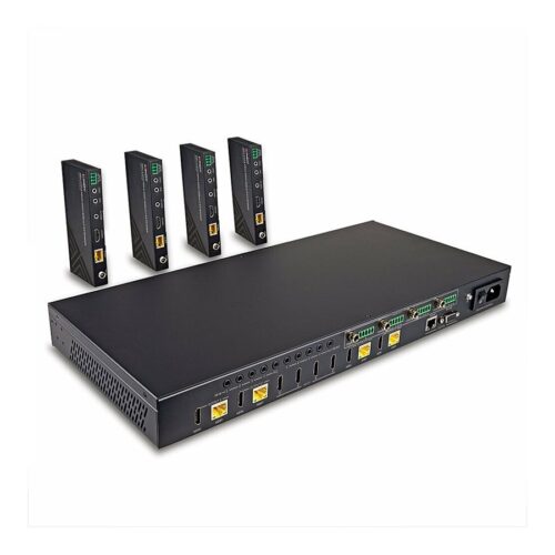 LINDY 150m Cat.6 4×4 HDMI 4K60 HDBaseT Matrix Extender