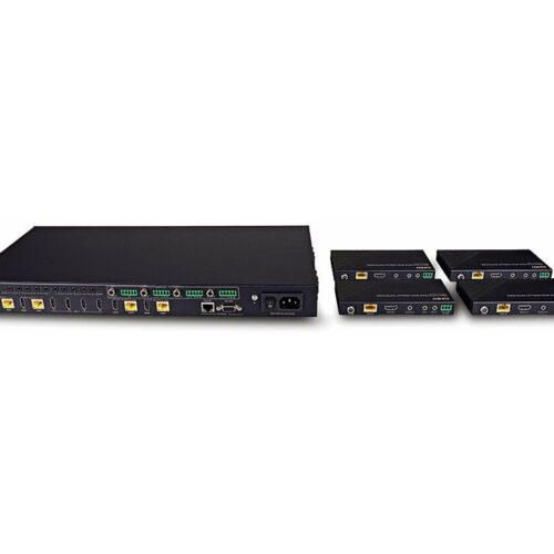 LINDY 150m Cat.6 4×4 HDMI 4K60 HDBaseT Matrix Extender