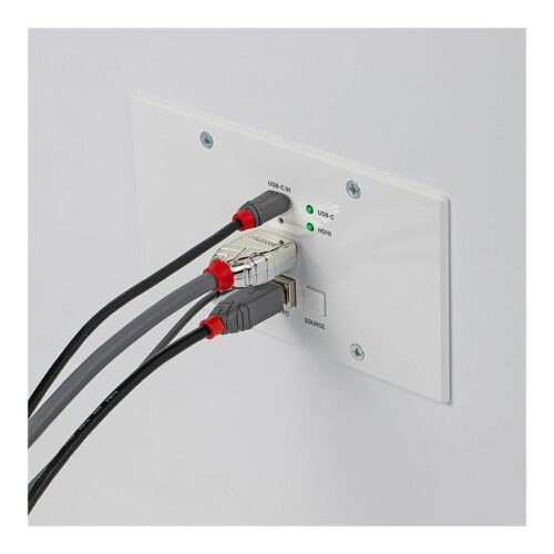 LINDY 150m HDMI and TypeC HDBT EU WallPlate KVM Extender