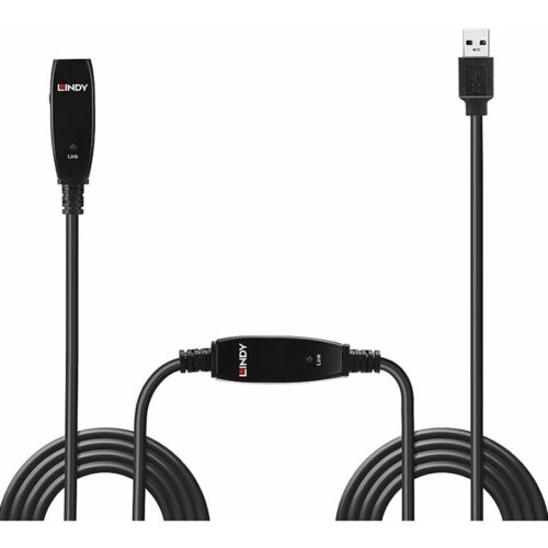 LINDY 15m USB 3.0 Active Extension Slim 15m USB 3.0 Extension of a USB Type A port of your computer