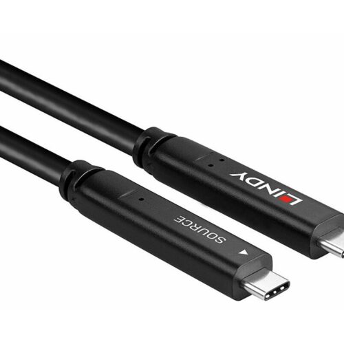 LINDY 15m USB 3.2 Gen 2 and DP 1.4 Type C Hybrid Cable