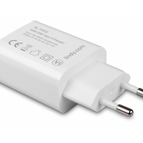 LINDY 18W Single Port USB Type A Charger