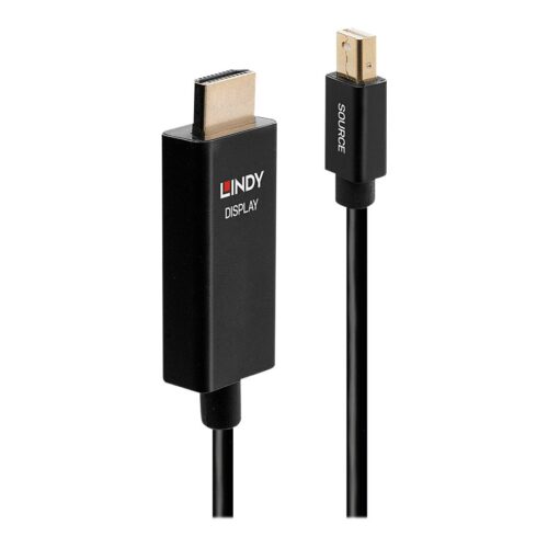 LINDY 1m Active Mini DisplayPort to HDMI Adapter Cable with HDR
