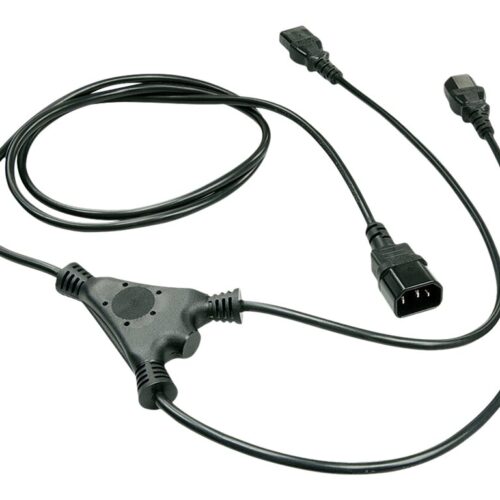 LINDY 1m IEC C14 an 2x IEC C13 Mains Cable