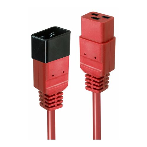 LINDY 1m IEC C19 to C20 Extension Cable Red