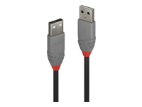 LINDY 1m USB 2.0 Type A Cable Anthra Line USB Type A Male to Male