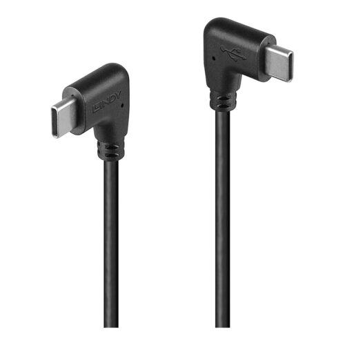 LINDY 1m USB 2.0 Type C Cable 2 x 90 Right Angle