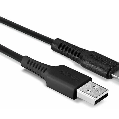 LINDY 1m USB to Lightning Cable black Charge and sync Cable for iPhone iPad & iPod